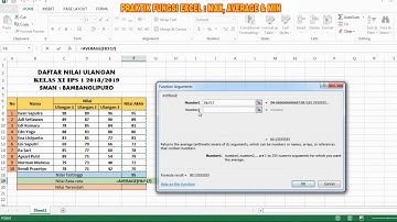 Tutorial Excel : Praktik Mencari Nilai Tertinggi, Rata-rata dan Terendah ( MAX, AVERAGE & MIN )