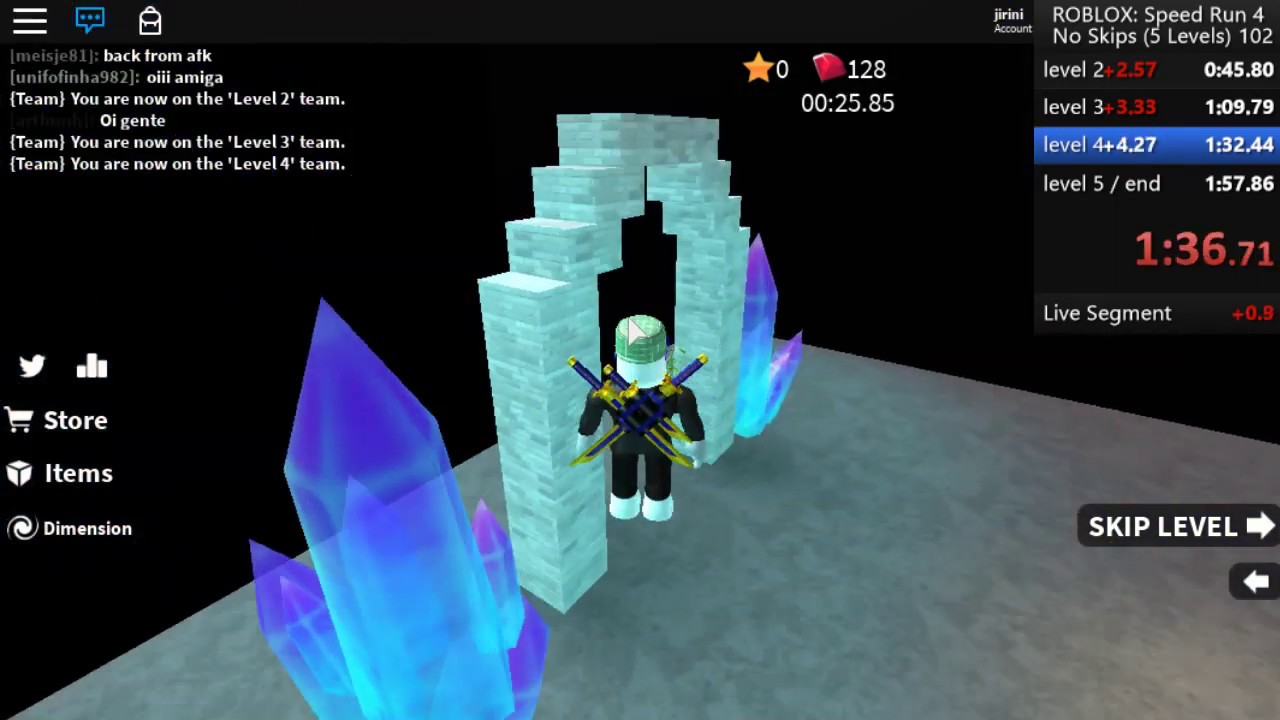 No Skips In 2m 03s 980ms By Icythewolf Roblox Speed Run 4 Speedrun Com - roblox games speed run 4