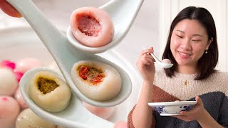 Chewy Glutinous Rice Balls in 3 flavours (汤圆)