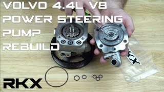 How to rebuild the Volvo 4.4L V8 power steering pump in XC90 and S80 using RKX&#39;s seal kit.