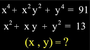 A Nice Algebra Problem | Math Olympiad | Find x=? and y=?