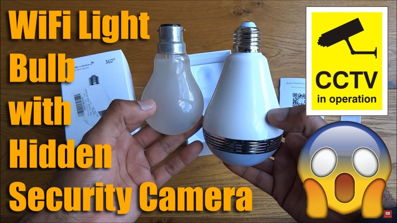  Update 360 ° Fisheye Panoramic Wifi LED Bulb Light mit Spy Camera von MECO