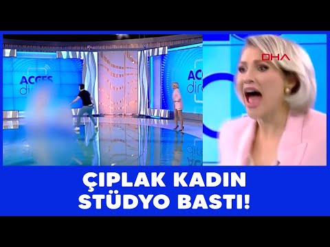 Canlı yayını basan çıplak kadın terör estirdi!