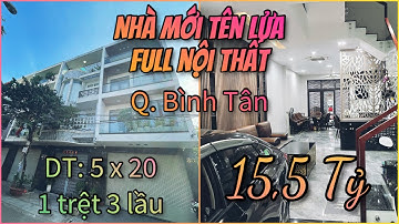 💥 Khu Tên Lửa, Nhà đẹp Full nội thất. DT: 5x20. Gần Aeon Mall 100m. LH: 0946630033 #nhadattenlua