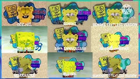 SpongeBob SquarePants Theme Song in Minecraft Comparsion Updated (Plus Original and Sab Nino)