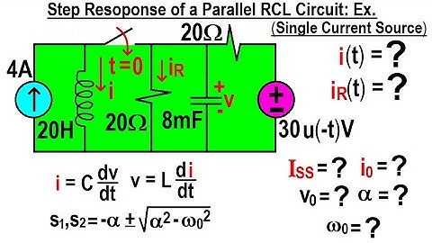Electrical Engineering: Ch 9: 2nd Order Circuits (54 of 76) Step Response of a Parallel RCL Cir. Ex