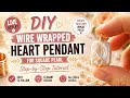 Heart Wrapped Square Pearl ✨ | Wire Wrapping Jewelry Tutorial