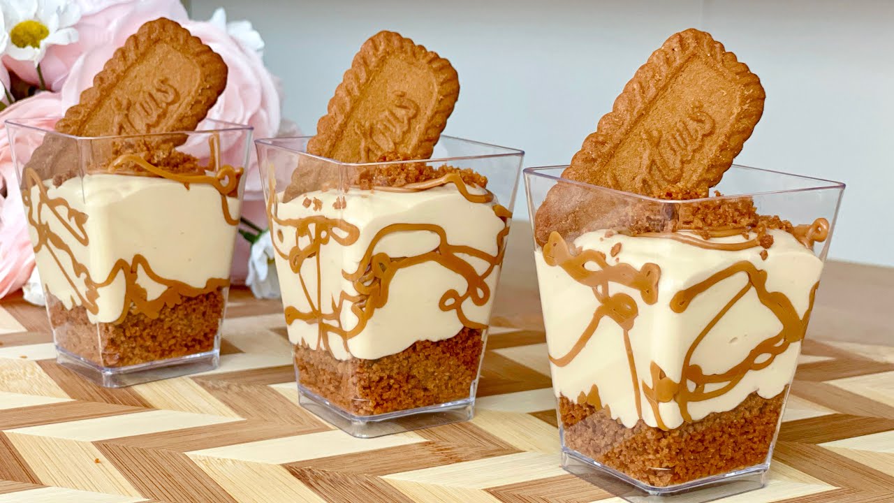 NO BAKE Lotus Biscoff Dessert Cups Easy Dessert 2 Ingredients Mousse no-bake-lotus-biscoff-dessert-cups-easy-dessert-2-ingredients-mousse
