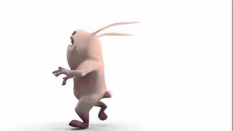 SmallRabbit character animation test in modo (MDD)