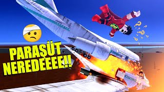 ✈ JUMPED FROM FALLING PLANE  Roblox Survive a Plane Crash