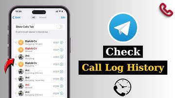 How To Check Telegram Call Log History