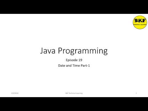 Java Programming: Date and Time (Part-1)