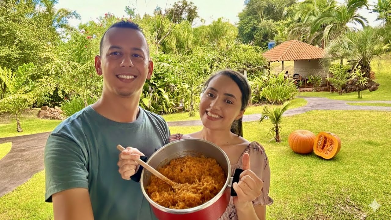 Fizemos um doce com a abóbora que ganhamos do Bastião | Sítio Rancho Fundo 