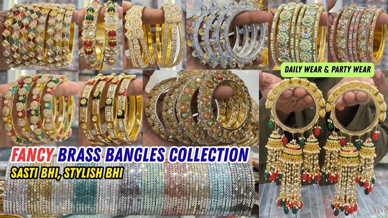 Only ₹100💥 Fancy Brass Bangles for Daily & Party Wear | Sandaar Quality, Heavy Look 😍