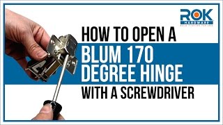 How to Open a Closed Blum 170 Degree Hinge With a Screwdriver by Rok Hardware & Cabinets 12,178 views 8 years ago 52 seconds