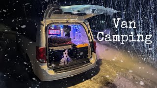 Car Camping in a SNOWSTORM | Winter Van Camping / Van Life