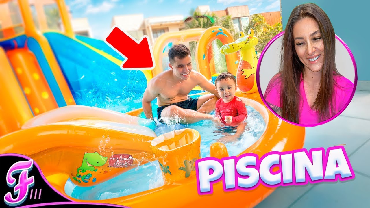 PRIMEIRA VEZ DO RAVI NA PISCINA COM PLAYGROUND - Fran Japa