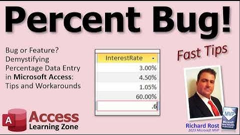 Bug or Feature? Demystifying Percentage Data Entry in Microsoft Access: Tips and Workarounds