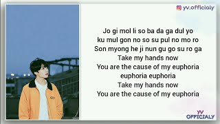 JUNGKOOK(방탄소년단) - Euphoria (Easy Lyrics)