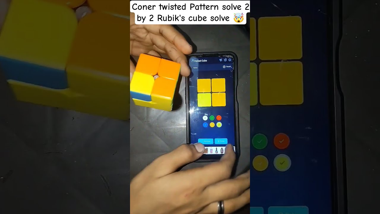 Coner Twisted Pattern Solve 2 By Rubik S Cube With AI Solver How To Viral Shorts