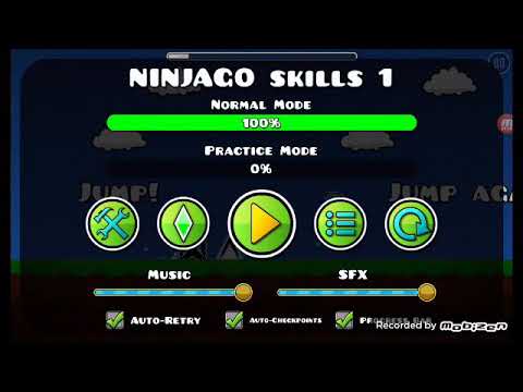 Geometry dash part 6 Ninjago skills 1 level review