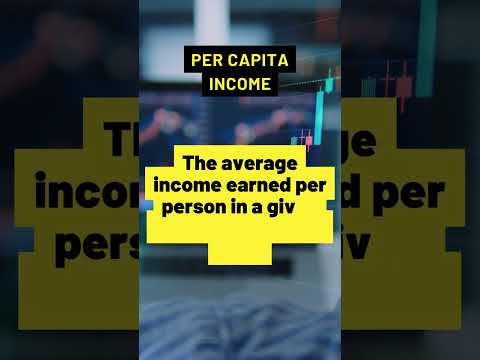 What is per capita income ?