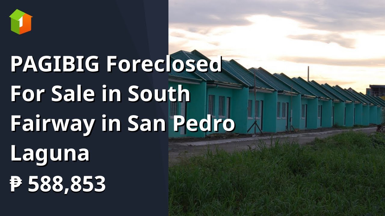 PAGIBIG Foreclosed For Sale in South Fairway in San Pedro Laguna YouTube