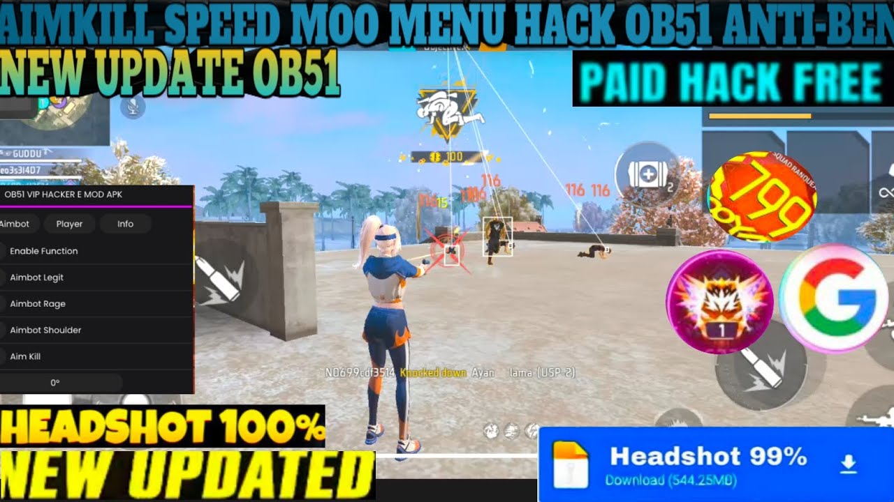 OB51 HACK ✅ Free Fire Headshot Hack Free fire Mod Menu Apk Autokill + fly Hack FF Panel Hack 2026 ❤️