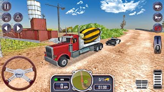Concrete Mixer Truck Driving to Quarry Site - Construction Sim 2022 - Android Gameplay screenshot 1