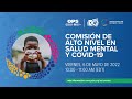 Lanzamiento de la Comisión de Alto Nivel en Salud Mental y COVID-19