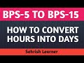 How to Convert hours into Days