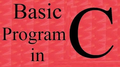 basic program of C language (in Hindi)