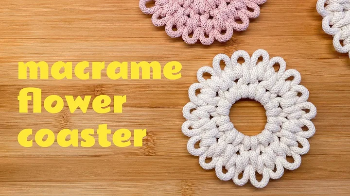 DIY macrame coaster | easy handmade flower coaster | beginner tutorial