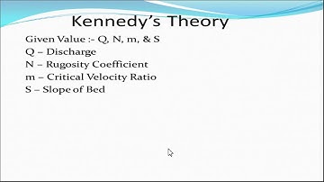 Design of Canal (Kennedy