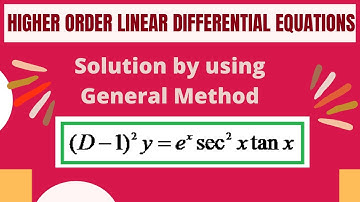 Solution of f(D)y=Q(x) / Higher order Differential Equations / CF & PI Problems