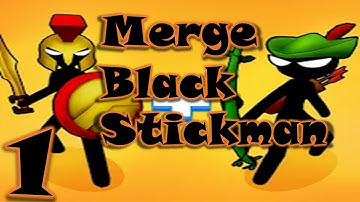 Merge Black Stickman - Gameplay Walkthrough Part 1 Tutorial Levels 1-10 Stickman Army (Android,iOS)