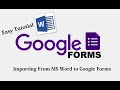 Import from MS Word to Google Forms (Hindi/Urdu)