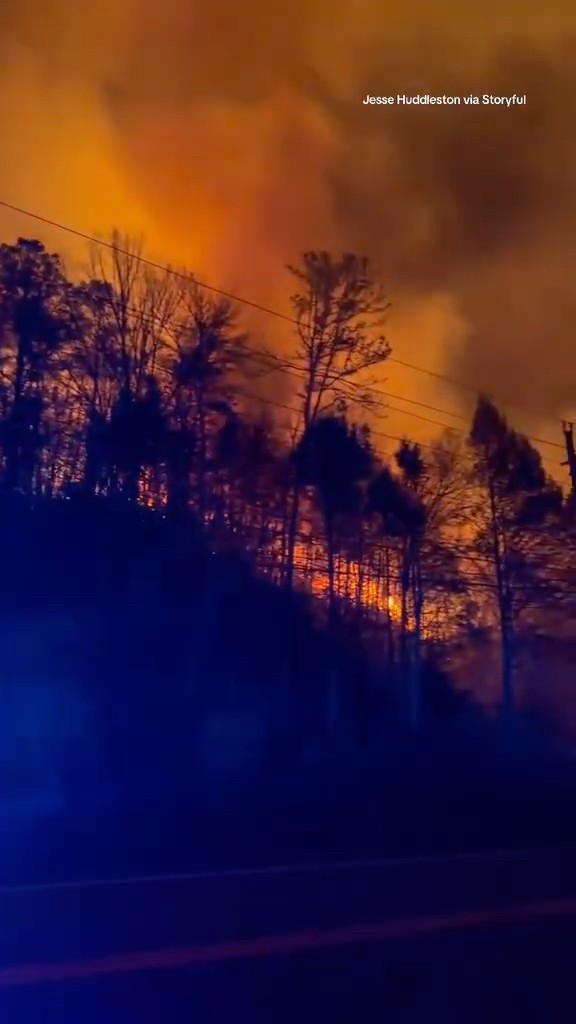 Multiple wildfires burned earlier this week in Tennessee #shorts