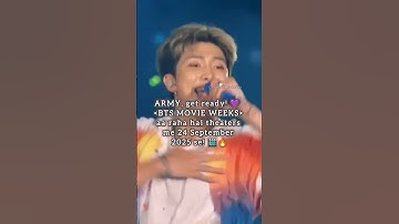 BTS MOVIE WEEKS: Iconic Concert Films Coming to Theaters Worldwide in 4K this September #btsshorts