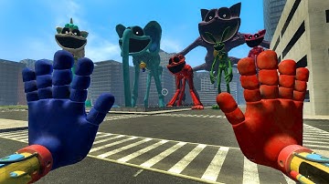 Surviving All Big Smiling Critters Chase and Jumpcare, Poppy Playtime 4 | Garry