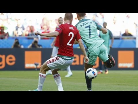 هدف كريستيانو رونالدو الخرافي بالكعب في مرمى منتخب المجر كأس امم اوربا 2016 