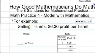 Math Practice 4 Models