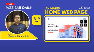 Animated Home Web Page in Weblab on Code.org