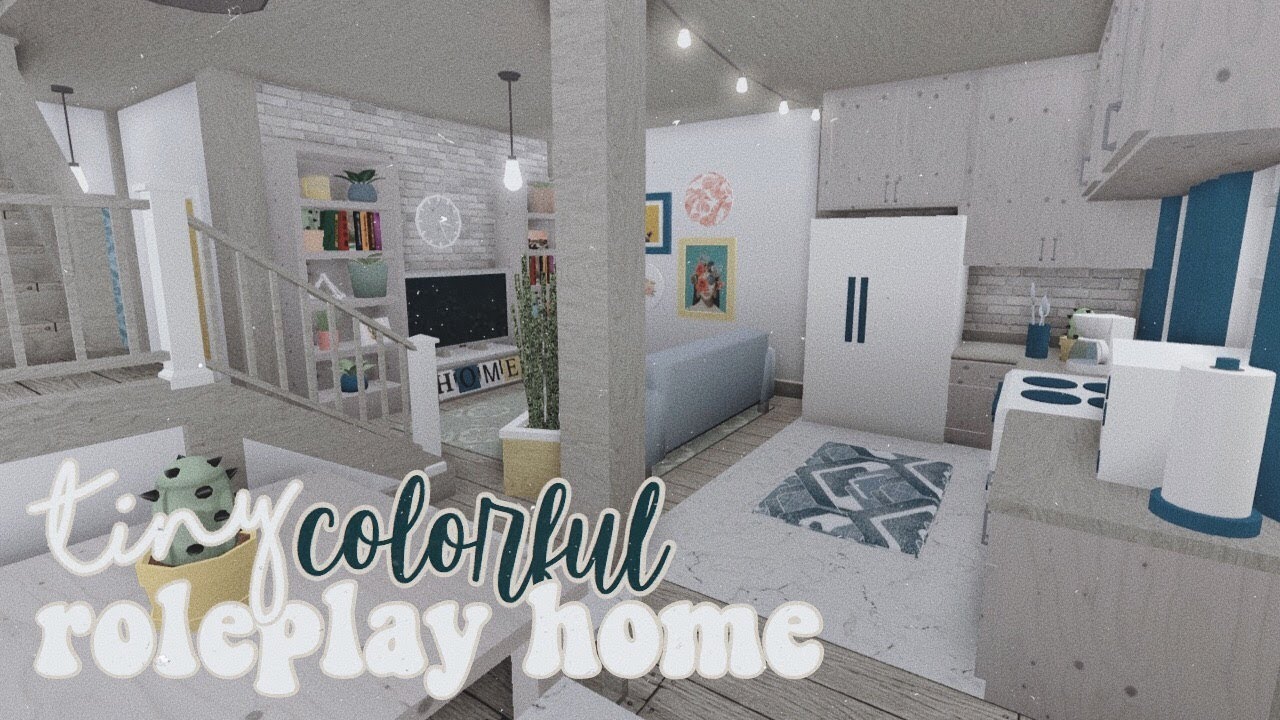 Roblox Bloxburg Small Colorful Roleplay Home Fits 6 People Youtube - youtube roblox bloxburg living room