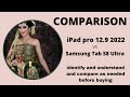 Comparison ipad pro 129 2022 vs samsung tab s8 ultrakatakamu channel fhb tech