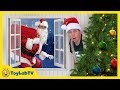 Dinosaur Christmas Story! LB Meets Santa Claus in Fun Family Video for Kids with Nerf Toy
