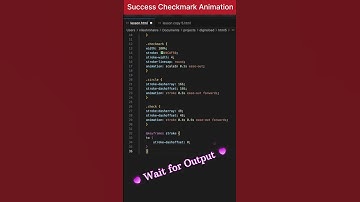 Success Checkmark Animation | HTML CSS