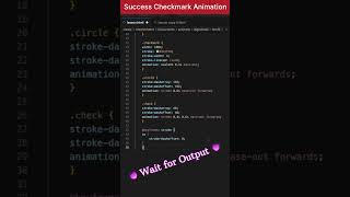 Success Checkmark Animation | HTML CSS