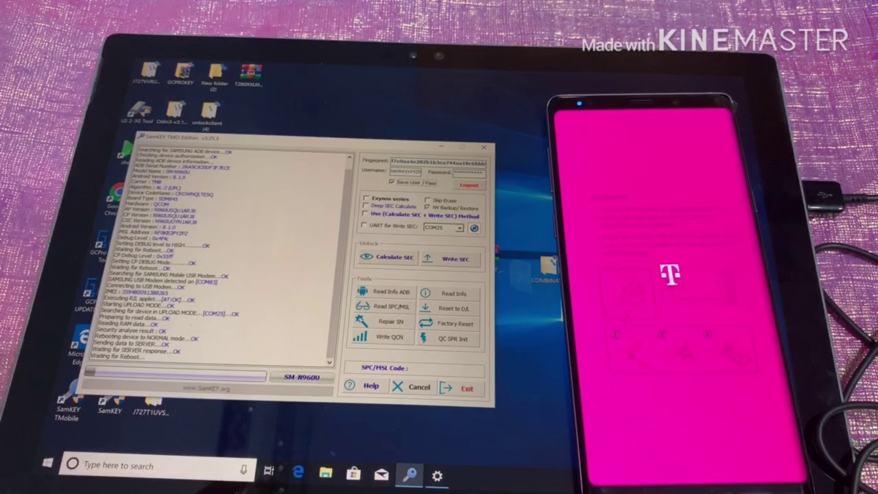 Samsung galaxy note 9 N965U unlock for free and easy.