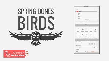spring bones bird animation  in cartoon Animator 5